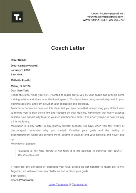 Sample Letter Responding to Coaches Invite Email