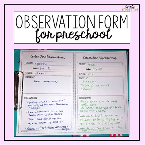 Sample Of Observation Notes For Preschoolers Ebook Kindle Editon