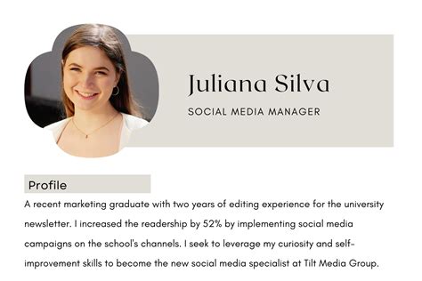 Sample Personal Bio Template