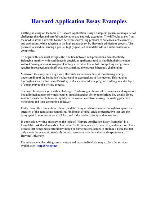 Sample Personal Statement That Got Into Harvard: A Comprehensive Guide