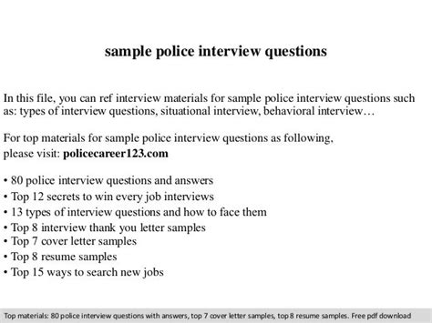 Sample Police Interview Questions Answers Kindle Editon