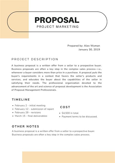 Sample Proposal Templates