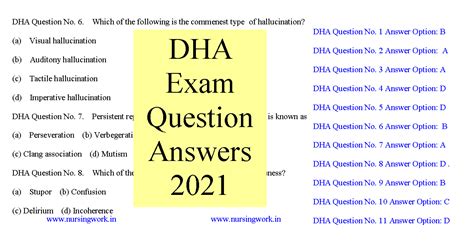 Sample Question Answers For Dha Exam PDF