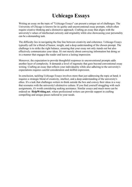 Sample University of Chicago Essays that Impressed Admissions Officers