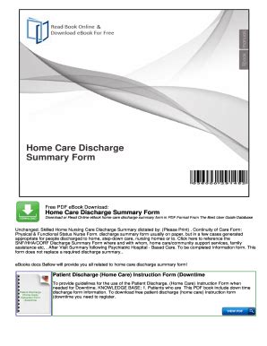 Sample-home-health-discharge-summary Ebook Kindle Editon