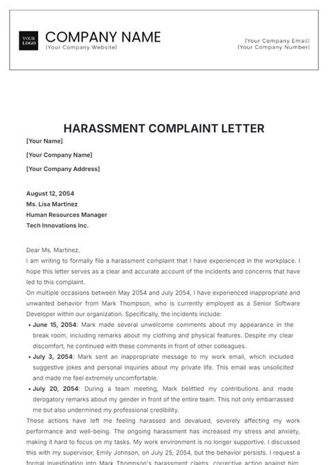 Sample-letter-of-employee-bullying-complaint Ebook PDF