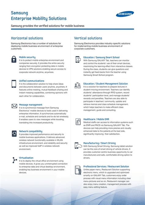 Samsung Enterprise Mobility Solutions Kindle Editon