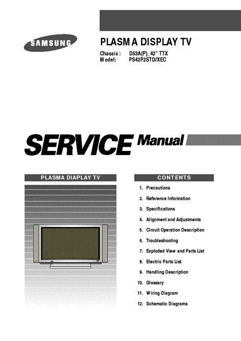 Samsung Plasma Tv Repair Manual Ebook Kindle Editon