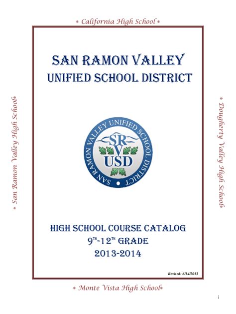 San Ramon Valley High School Course Catalog