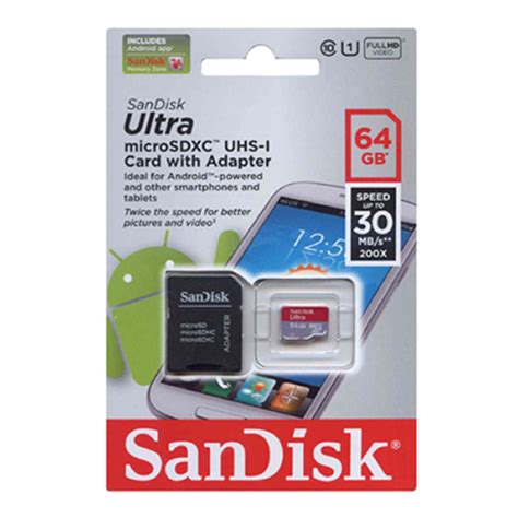 SanDisk MicroSDXC SDSDQUA 064G U46A Certified Refurbished Doc