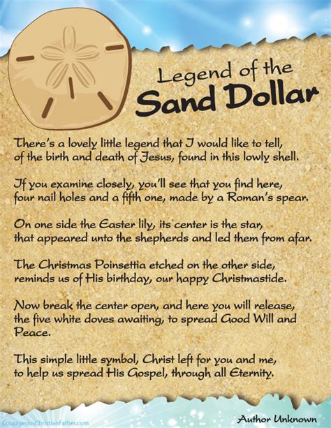 Sand Dollar Story Printable