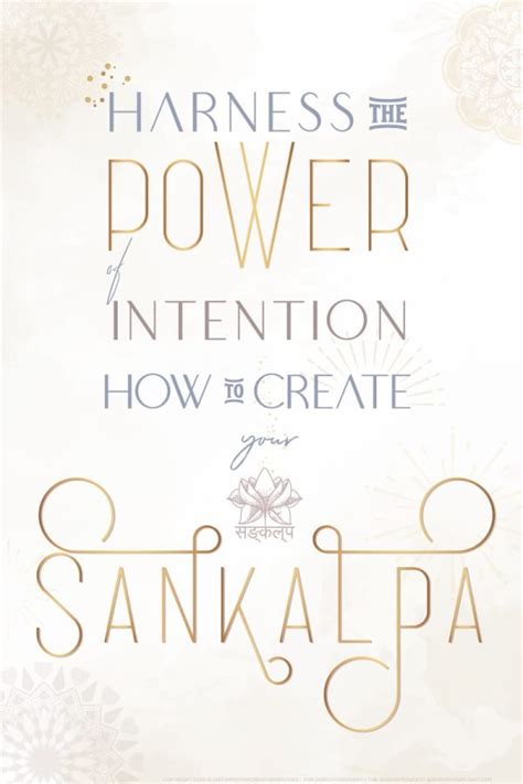 Sankalpa: The Power of Intention for Success and Fulfillment