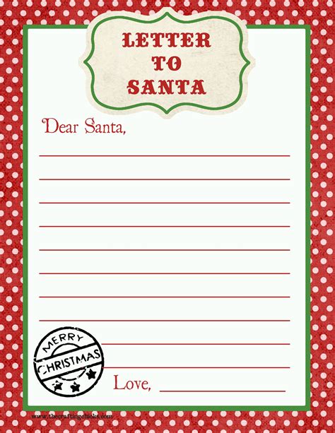 Santa Letters Template
