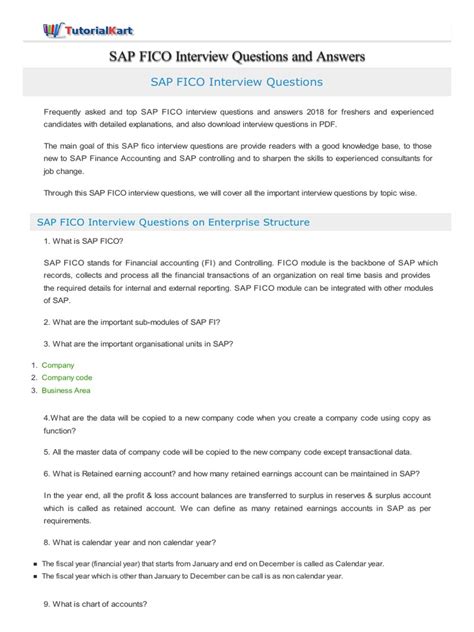 Sap Fico Interview Questions And Answers 2012 PDF