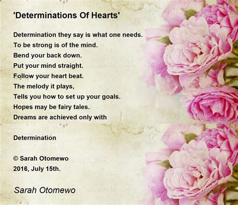 Sarah's Determination: