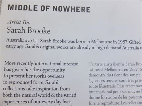 Sarah Brooke: Lost and Alone in the Middle of Nowhere