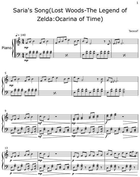 Saria's Song Sheet Music: A Timeless Masterpiece from the Legend of Zelda