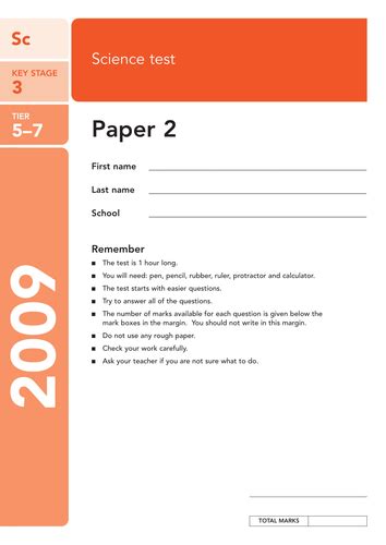 Sats Papers Ks3 Science 2009 Answers Reader