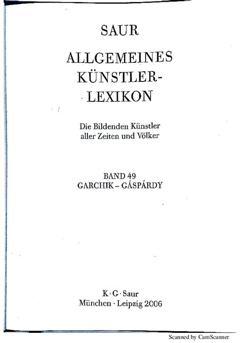 Saur Allgemeines Kï¿½nstlerlexikon. Die Bildenden Kï¿½nstler aller Zeiten und Vï¿½lker Ebook Reader