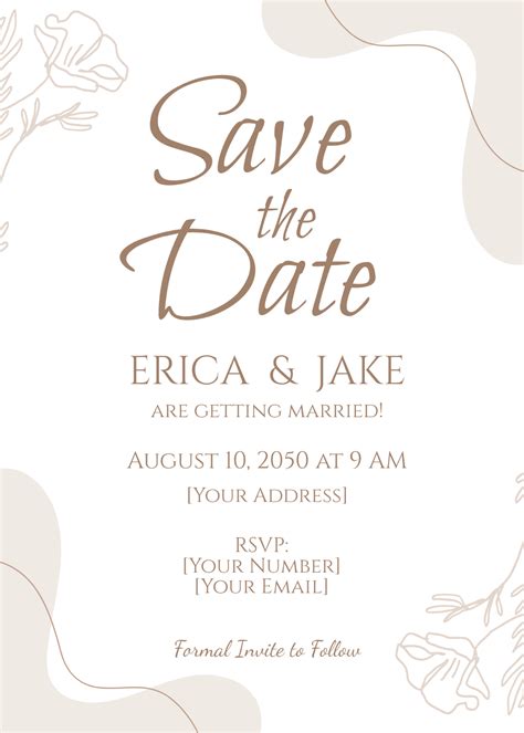 Save The Date Invitation Templates
