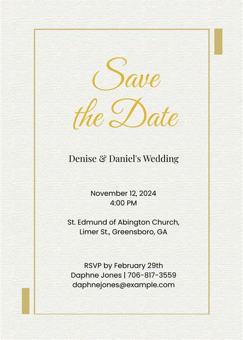 Save The Date Wedding Invitation Template
