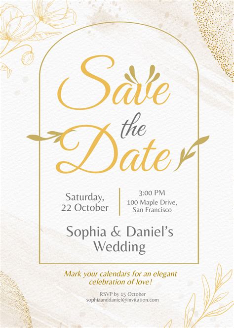 Save The Date Wedding Invitations Templates