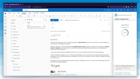 Saving An Email Template In Outlook