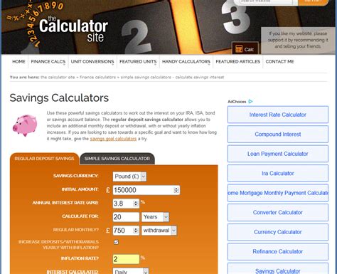 Savings Calculator with Withdrawals