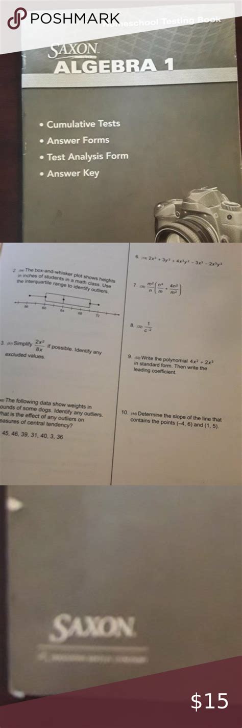 Saxon Algebra 1 2002 Answers Reader