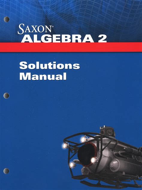 Saxon Algebra 2 Solutions Manual 4th Edition Reader