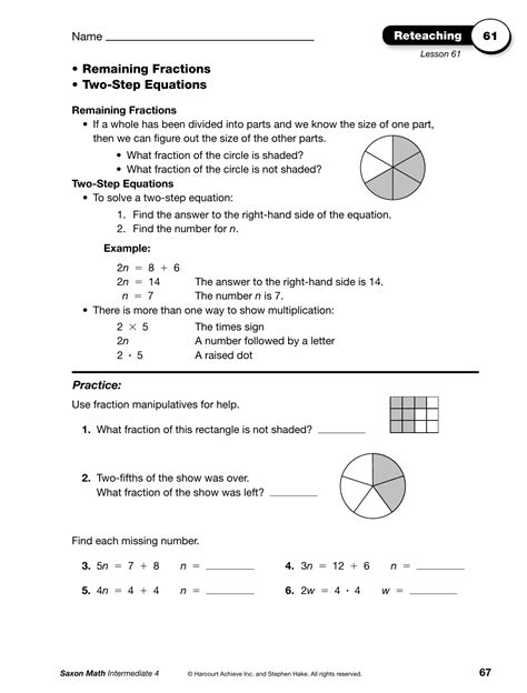 Saxon Course 2 Math Answer Key Doc