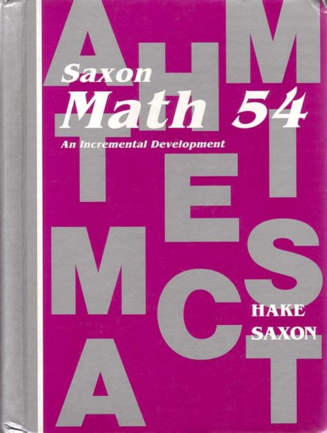 Saxon Math 54 1st Edition Answer Key Reader