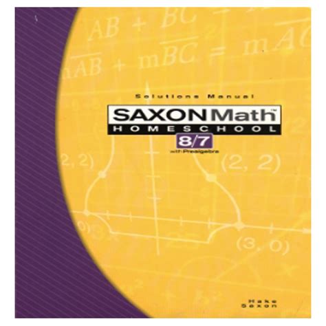 Saxon Math 8 7 Solutions Manual Kindle Editon