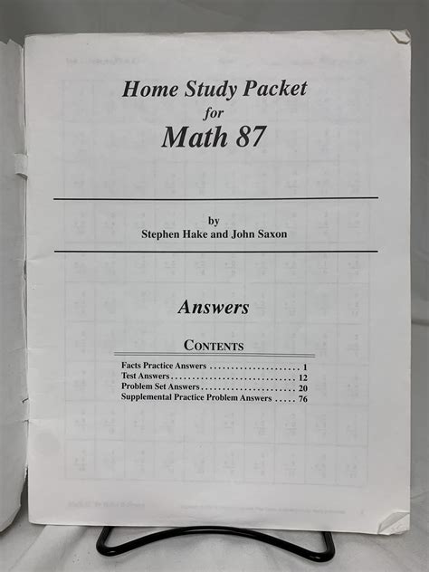 Saxon Math 87 Answers Reader