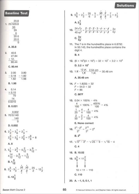 Saxon Math Course 3 Answers Bing Reader