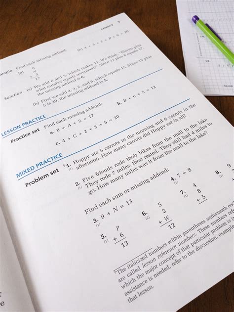 Saxon Math Homeschool Worksheets Solutions Reader