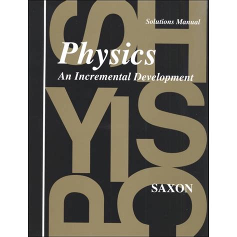 Saxon Physics Solutions Manual Kindle Editon