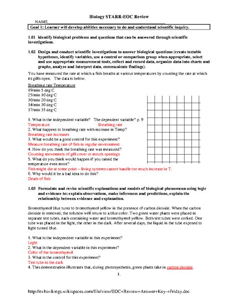 Sc English 1 Eoc Review Answer Key PDF