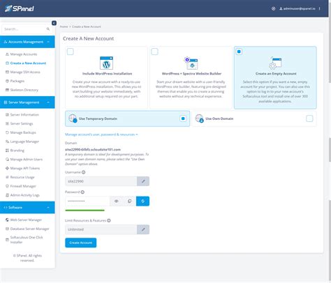 ScalaHosting's SPanel offers an intuitive interface for website management