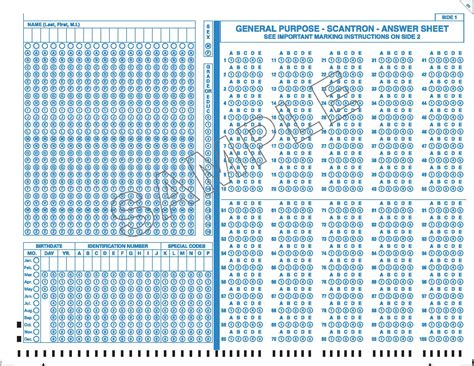 Scan Tron Practice Sheets With Griddable Answers Doc