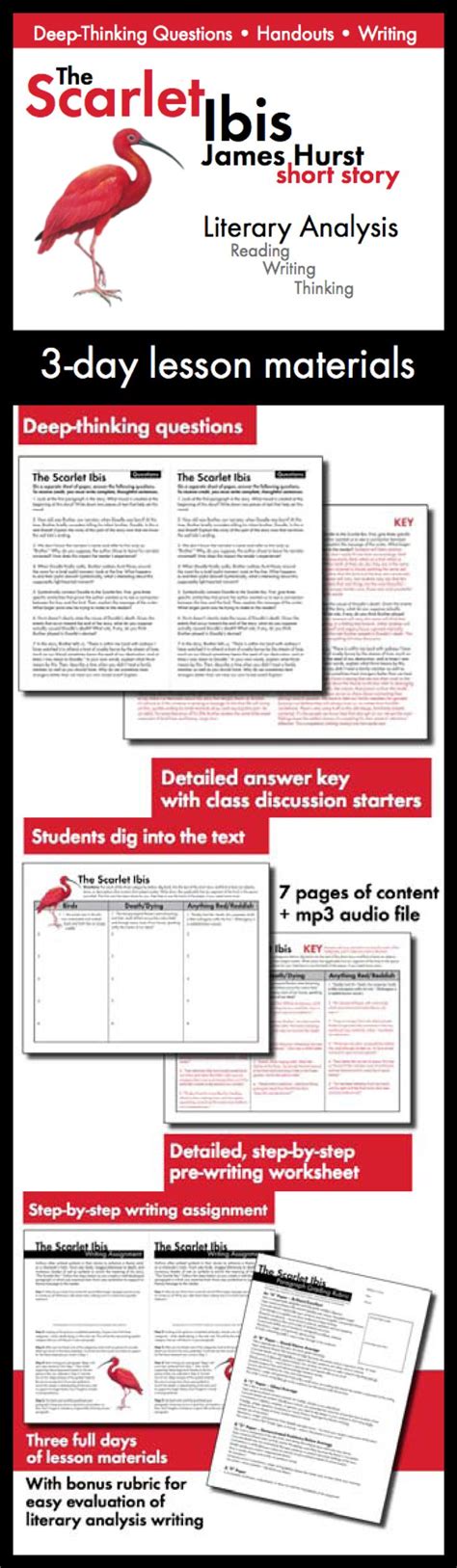 Scarlet Ibis Literary Analysis Answer Key Reader