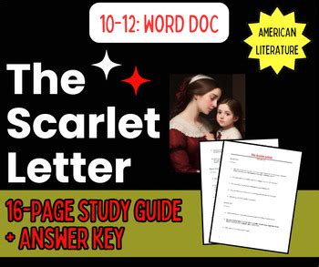 Scarlet Letter Answer Key Study Guide PDF