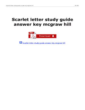 Scarlet letter study guide answers mcgraw hill Ebook Reader