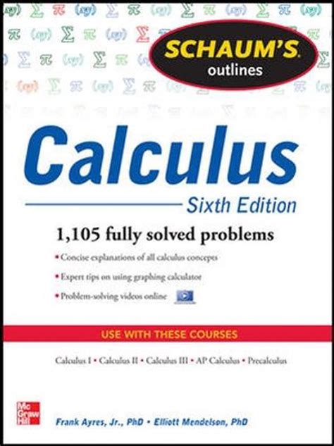 Schaum's Outline of Calculus 6th Edition PDF