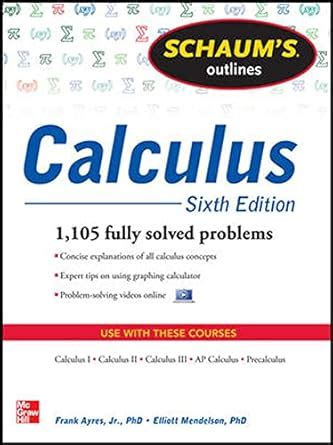 Schaum's Outline of Calculus 6th Edition PDF