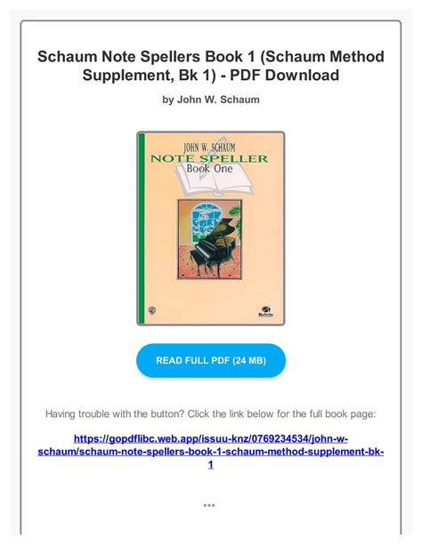 Schaum Note Spellers Method Supplement PDF