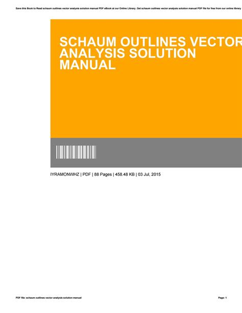 Schaum Outline Solution Manual Epub