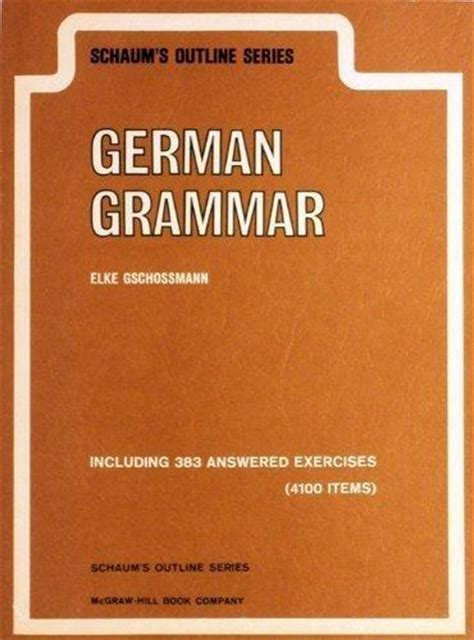Schaum s Outline of German Grammar Schaum s Outlines PDF