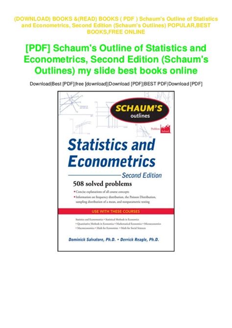 Schaum s Outline of Statistics and Econometrics Second Edition Schaum s Outlines PDF