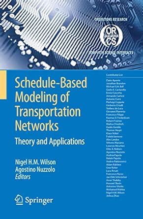 Schedule-Based Modeling of Transportation Networks Theory and applications 1st Edition Epub